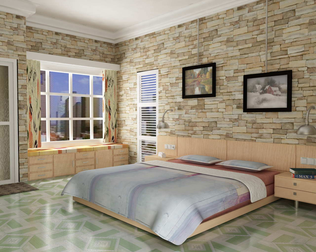 tips for interior bedroom design brick